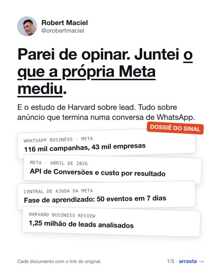 Capa do Dossiê do Sinal com os documentos da Meta e de Harvard